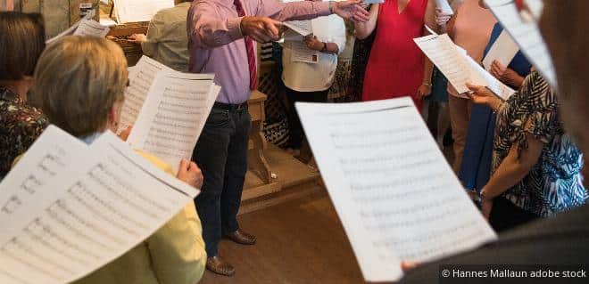 Songtexte eines Gesangsvereins – Symbolbild für kulturelle Vereine mit Spendenbegünstigung.